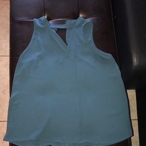 Lush xs greenish blue gray shirt with peep hole